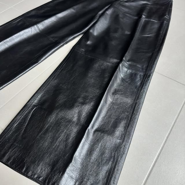1/1 sample Dior Homme SS03 “Follow Me” lamb skin wide trousers