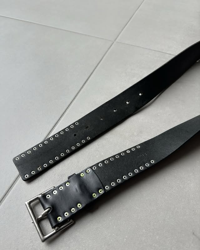 Dior Homme AW06 “These Grey Days” studded calfskin belt