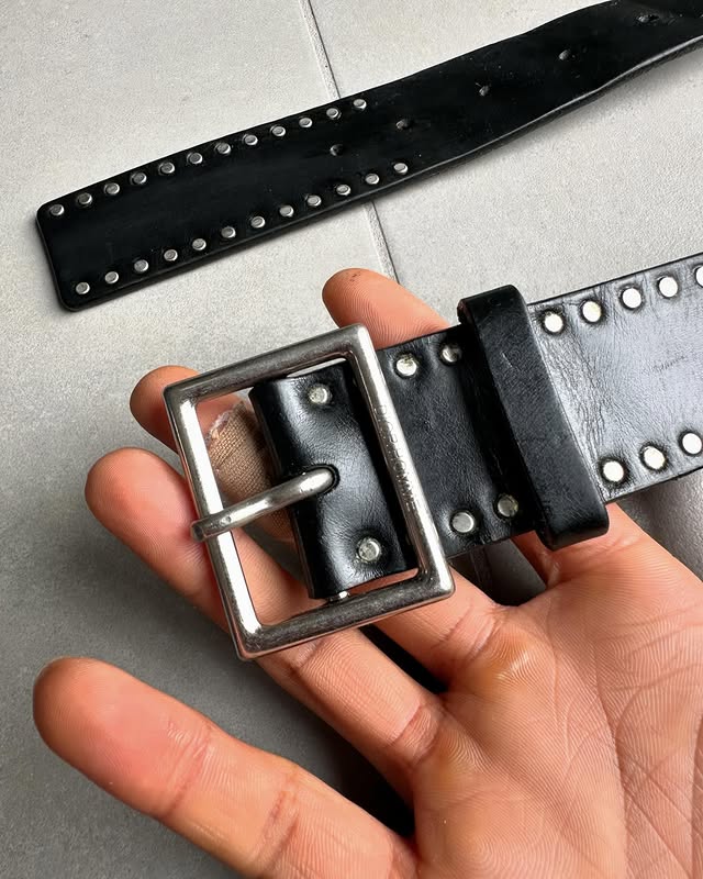 Dior Homme AW06 “These Grey Days” studded calfskin belt