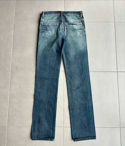 Dior Homme SS07 "We look good together" washed spiderweb denim