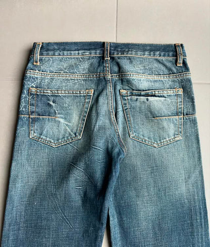 Dior Homme SS07 "We look good together" washed spiderweb denim