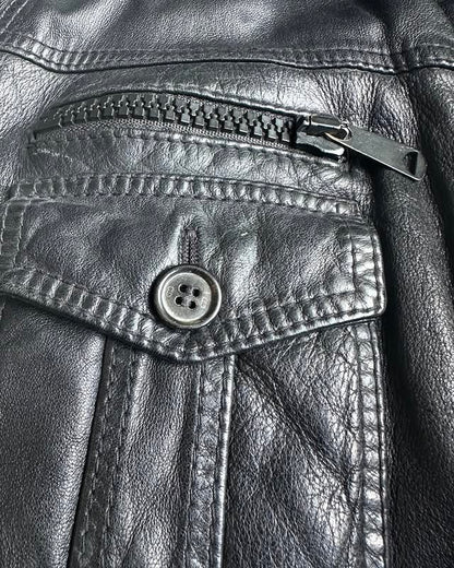 Dior Homme AW06 “these grey days” 4 Pocket Leather Jacket