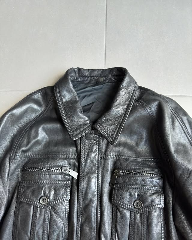 Dior Homme AW06 “these grey days” 4 Pocket Leather Jacket