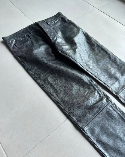 1/1 sample Dior Homme AW03 “Luster” leather trousers