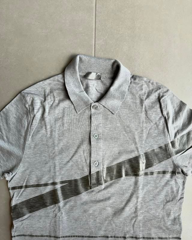 Dior Homme SS04 “strip” wax striped polo shirt