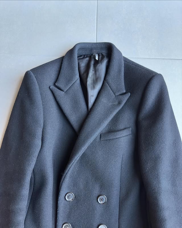 Dior Homme AW02 “Reflexion” wool/angora long coat