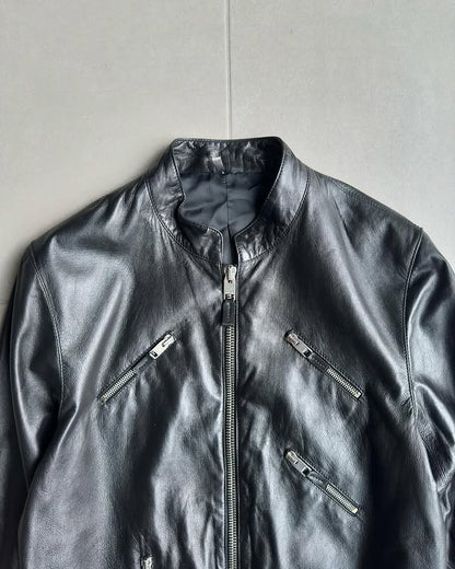 Dior Homme SS07 “We look good together” Multi-zip leather jacket