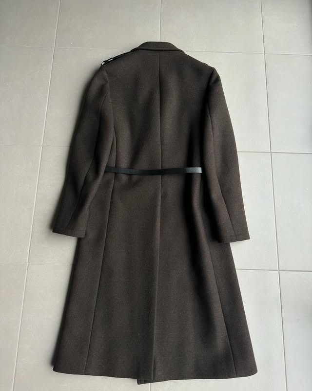 Dior Homme AW02 “Reflexion” campaign belted trench coat in wool