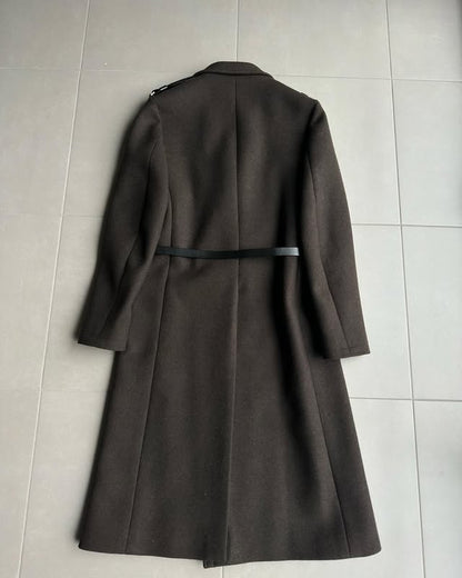 Dior Homme AW02 “Reflexion” campaign belted trench coat in wool