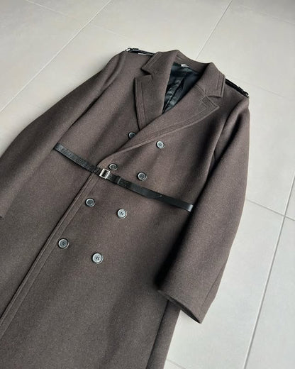 Dior Homme AW02 “Reflexion” campaign belted trench coat in wool