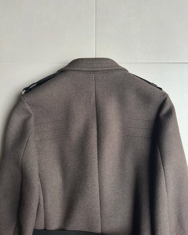 Dior Homme AW02 “Reflexion” campaign belted trench coat in wool