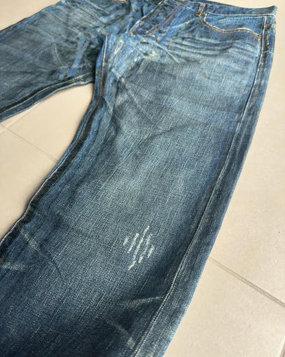 Dior Homme AW03 “Luster” waxed clawmark jeans