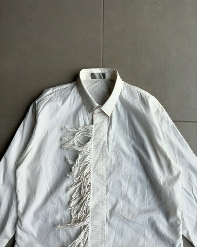 Dior Homme AW02 “reflexion” fringed shirt