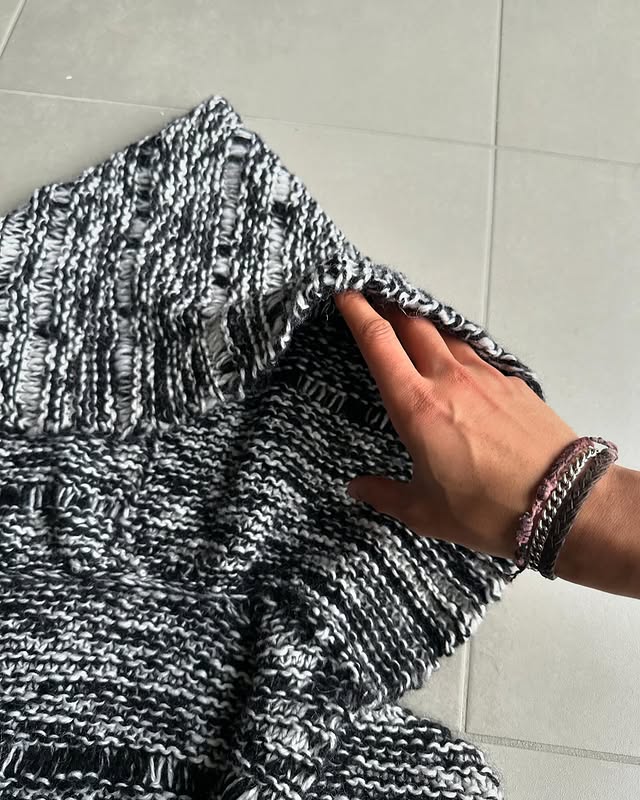 Dior Homme AW05 “in the morning” Wool/mohair blend fringed cape