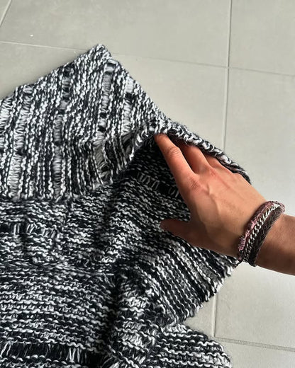 Dior Homme AW05 “in the morning” Wool/mohair blend fringed cape