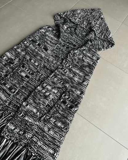 Dior Homme AW05 “in the morning” Wool/mohair blend fringed cape