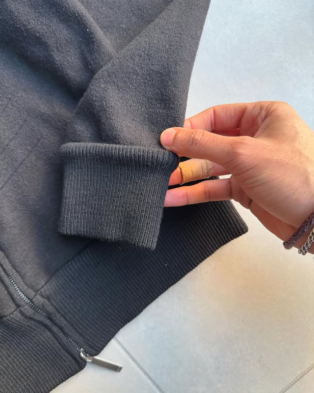 Dior Homme AW02 “reflexion” slit zip up sweater