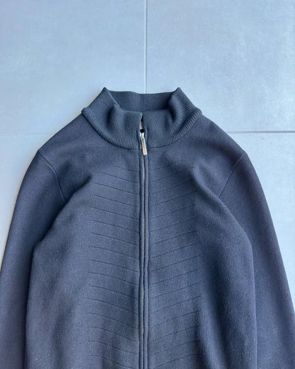 Dior Homme AW02 “reflexion” slit zip up sweater
