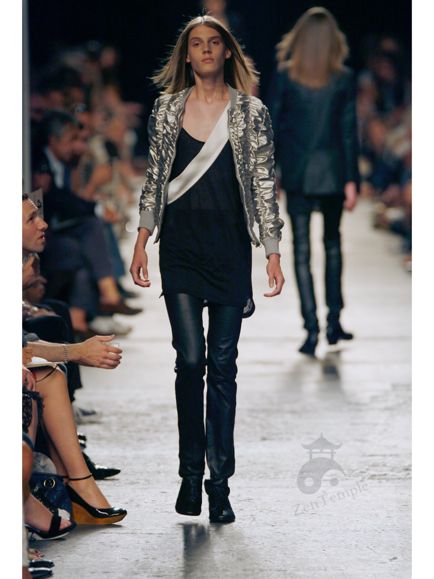 Dior Homme SS07 “We Look Good Together” silver pleated bomber