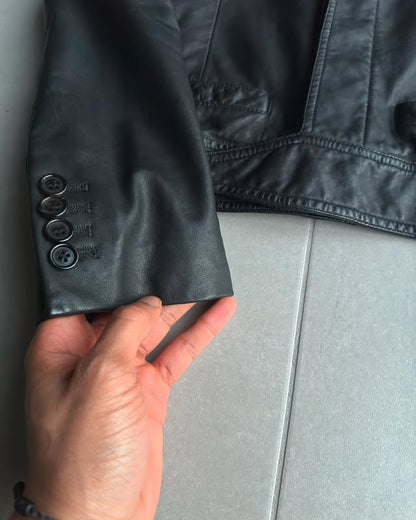 Dior Homme SS05 peak lapel leather jacket