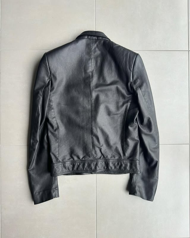 Dior Homme SS05 peak lapel leather jacket