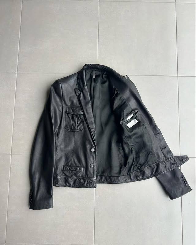 Dior Homme SS05 peak lapel leather jacket