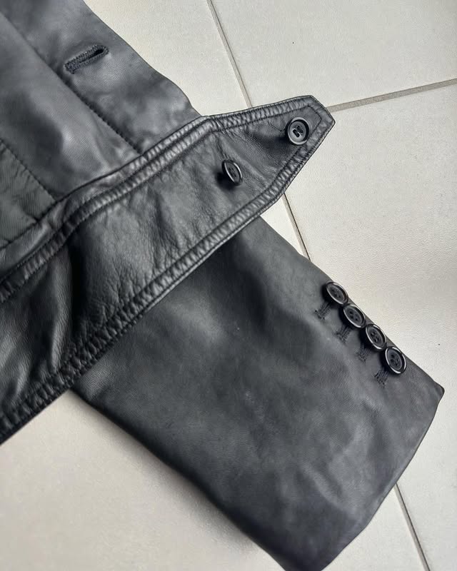 Dior Homme SS05 peak lapel leather jacket