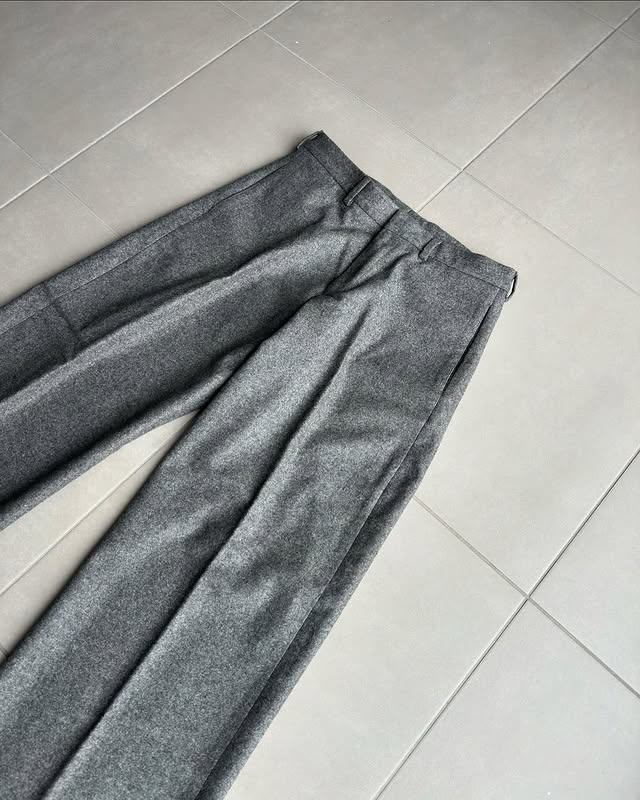 Dior Homme AW02 “reflexion” wool/cashmere wide trousers