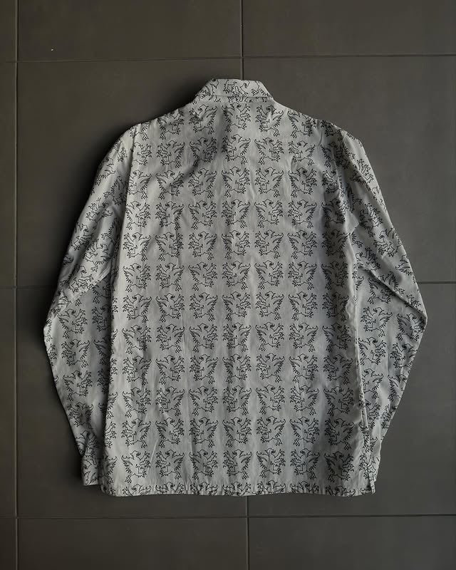 Dior Homme AW02 “reflexion” griffin print long sleeve shirt