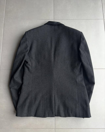 Dior Homme AW01 “Solitaire” leather collar blazer