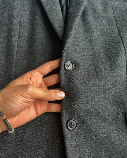 Dior Homme AW01 “Solitaire” leather collar blazer