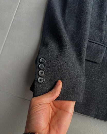 Dior Homme AW01 “Solitaire” leather collar blazer