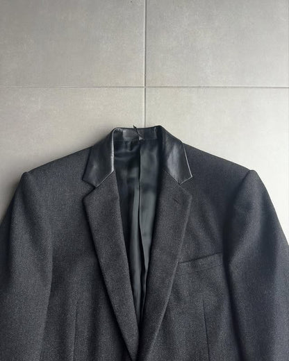 Dior Homme AW01 “Solitaire” leather collar blazer