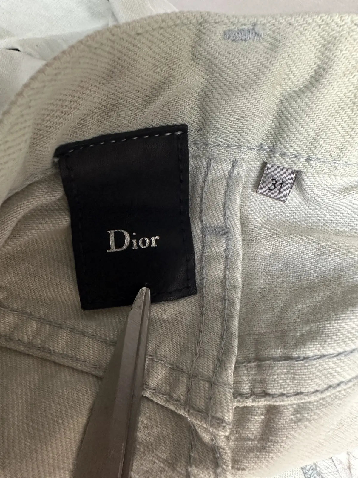 Dior Homme SS06 pastel green clawmark denim