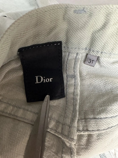 Dior Homme SS06 pastel green clawmark denim