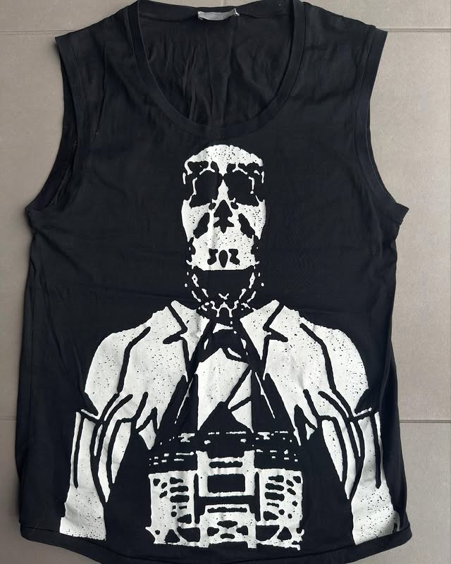 Dior Homme SS04 “strip” sleeveless shirt