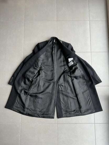 Dior homme AW02 “reflexion” lamb-skin collar lined long coat