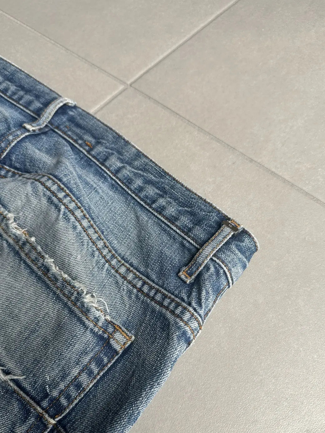 Dior homme AW06 “these grey days” washed clawmark jeans