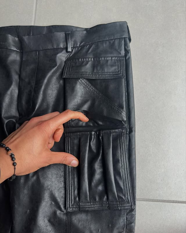 Dior Homme AW03 “Luster” PVC coated cargo trousers