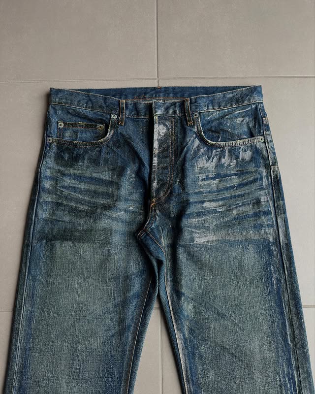 Dior Homme AW07 waxed jeans