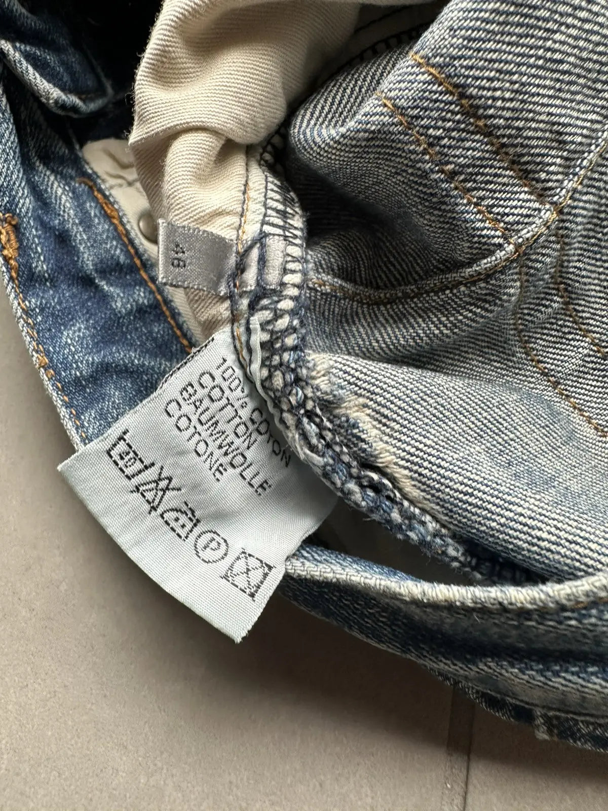 Dior homme SS03 “Follow me” distressed clawmark denim