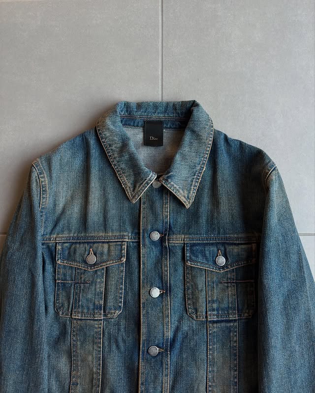 Dior Homme AW04  rust wash denim jacket