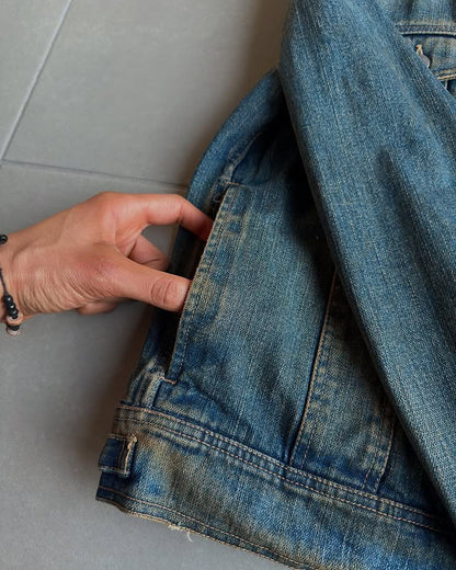 Dior Homme AW04  rust wash denim jacket