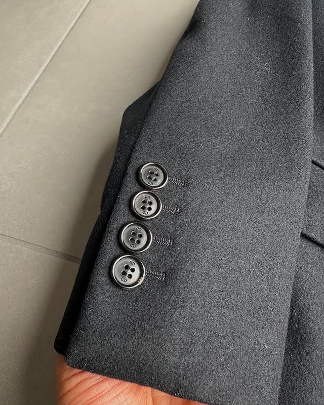 Dior Homme AW03 “Luster” wax tape tuxedo coat