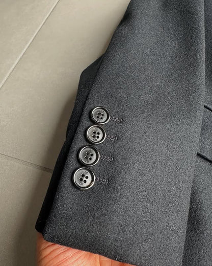 Dior Homme AW03 “Luster” wax tape tuxedo coat