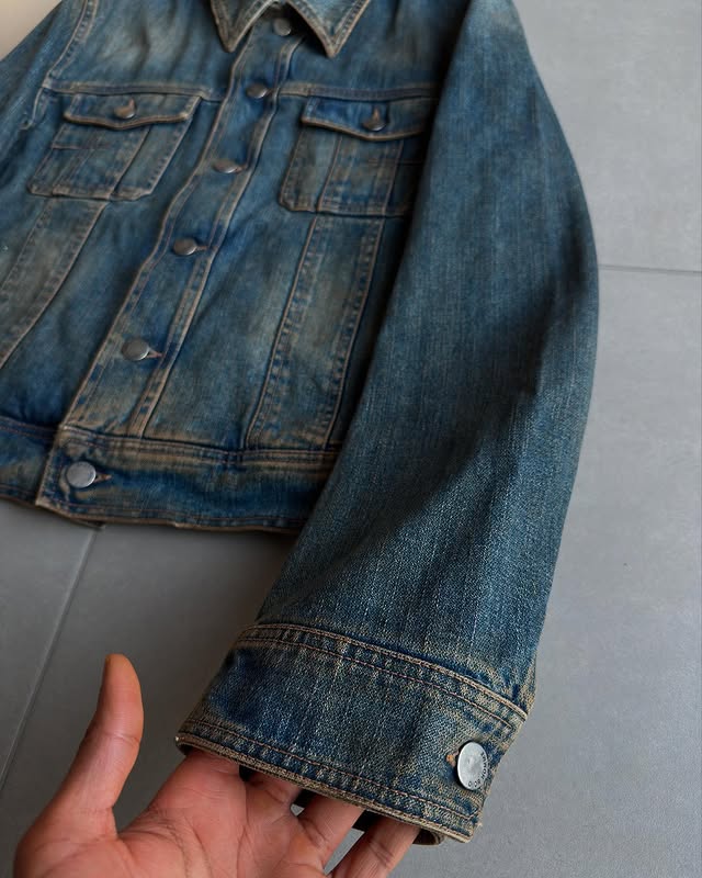 Dior Homme AW04  rust wash denim jacket