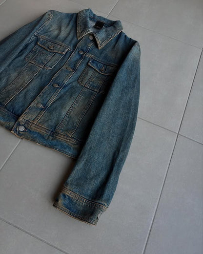Dior Homme AW04  rust wash denim jacket