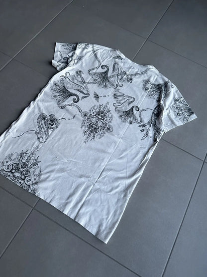 Balmain Homme AW09 distressed paisley print T-shirt