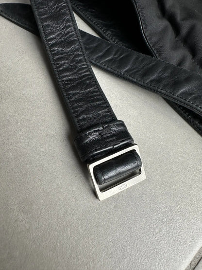 Dior homme AW02 “Reflexion” leather trimmed moto jacket