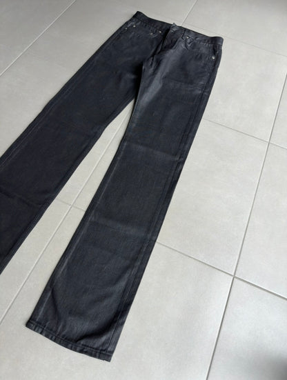 Dior Homme AW07 "navigate" polyurethane wax coated jeans